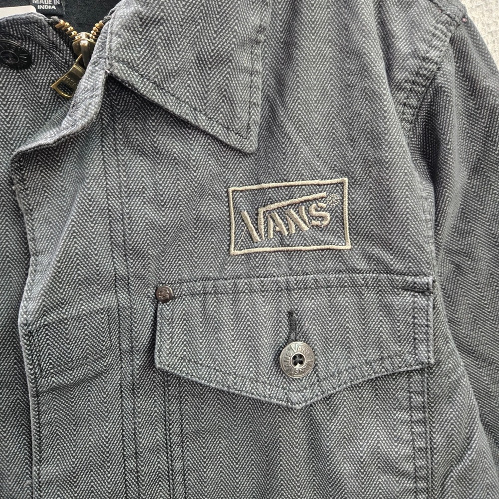 Vans Men Jacket Small Gray Herringbone Drill Chor… - image 4